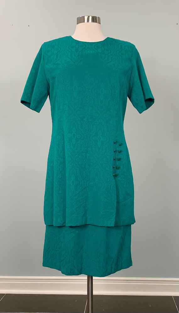 Teal Semi-Formal Dress by Darian - Size 8/10 - 80s