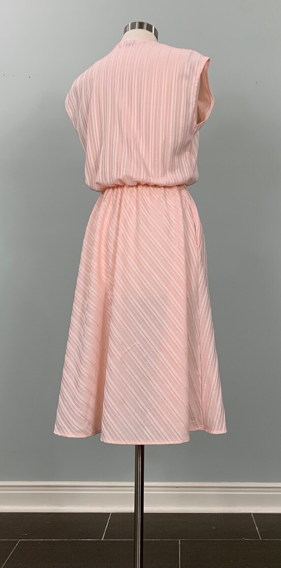 Pink Cap Sleeve Striped Secretary Dress by Lynn D… - image 7