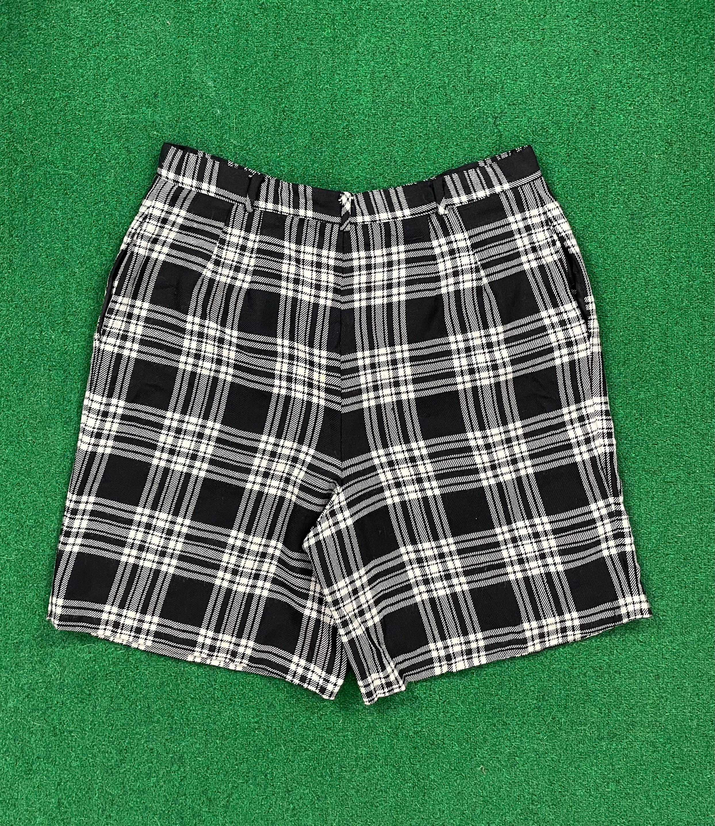 black and white dress shorts Round the Track Checkered 100% Cotton Gingham Machine wash cold with like colorsDo not bleachTumble dry low or hang to dry Lui Striped Silk Boxer Shorts