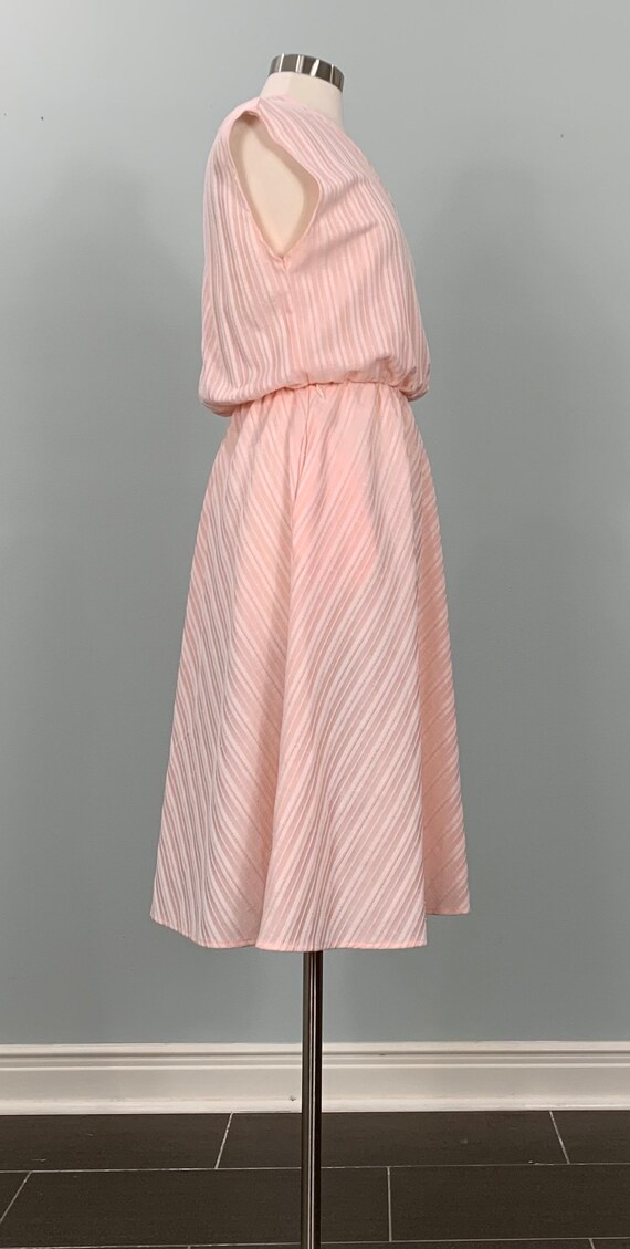 Pink Cap Sleeve Striped Secretary Dress by Lynn D… - image 8