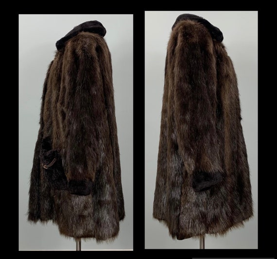 Sheared Beaver Coat - Unisex Vintage Fur Coat - C… - image 4