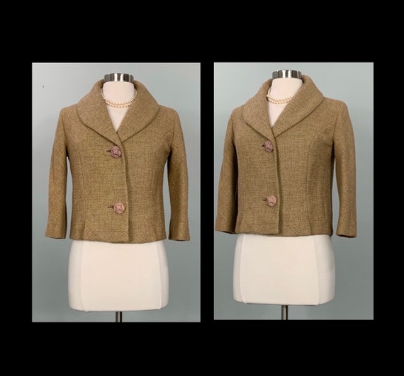 Brown Wool Cropped Fitted Blazer by Marissa Calif… - image 10