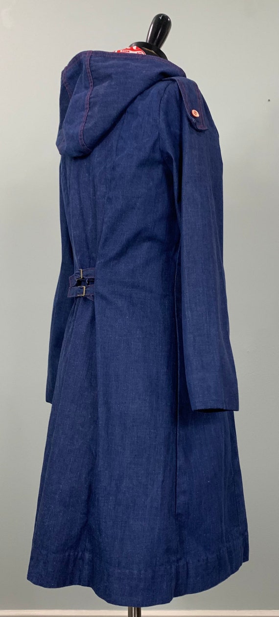1970s Blue Jean Hooded Jacket - Vintage Denim Jac… - image 6