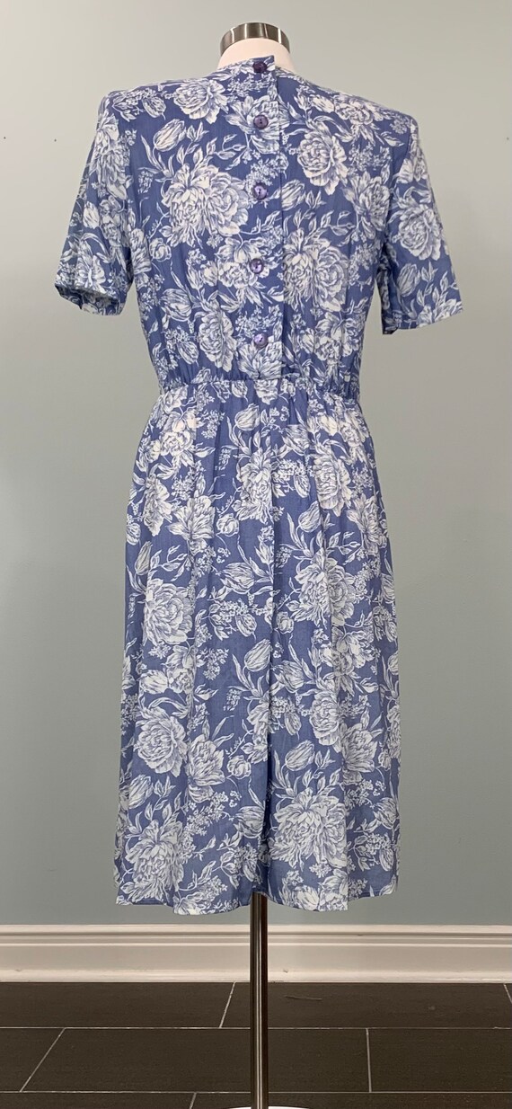 Blue and White Floral Dress by Stuart Alan - Size… - image 6