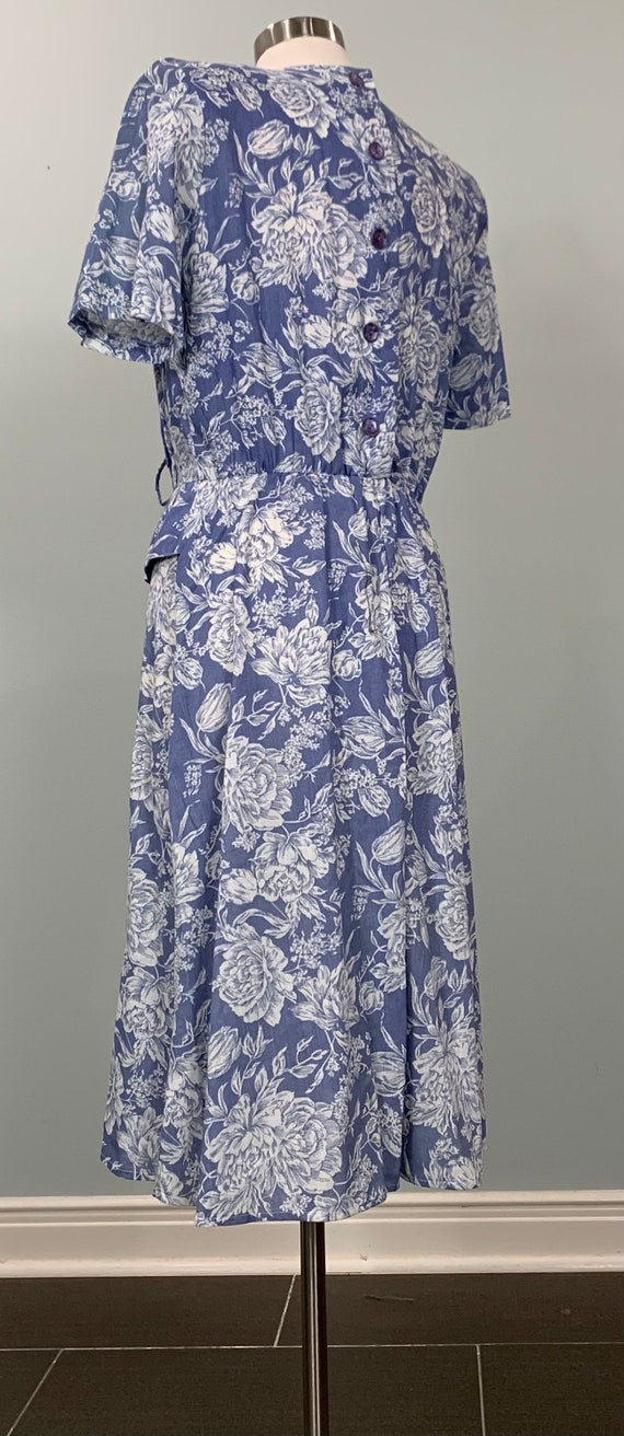 Blue and White Floral Dress by Stuart Alan - Size… - image 5