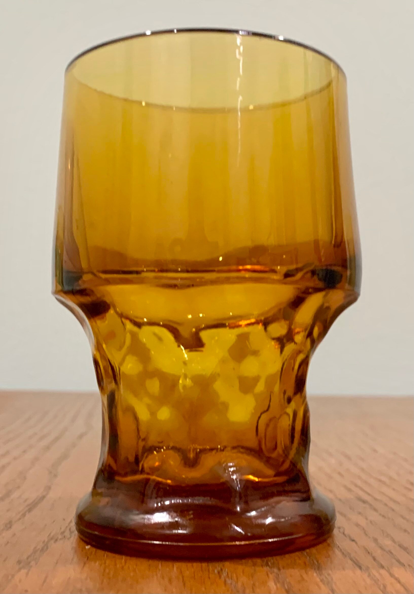 Set of 3 Curated Vintage Amber Drinking Glasses Etsy UK