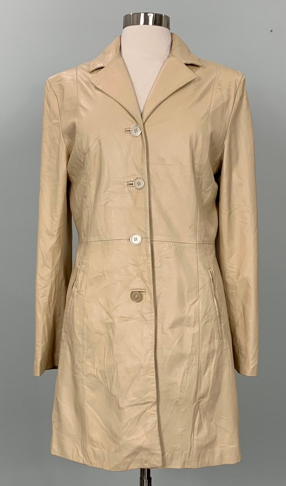 Soft and Comfortable Italian Leather Trench Style… - image 8