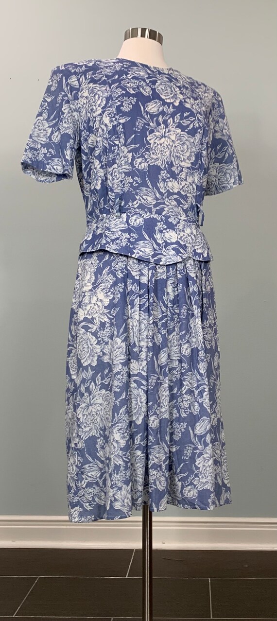 Blue and White Floral Dress by Stuart Alan - Size… - image 9