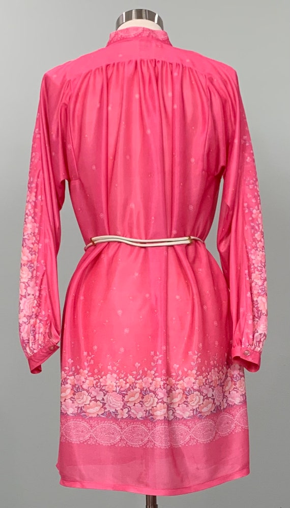 Hot Pink Long Sleeve Floral Casual Mini Dress by … - image 7