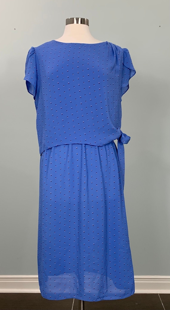 Blue Secretary Dress by Jenny - Size 12/14 - 80s L