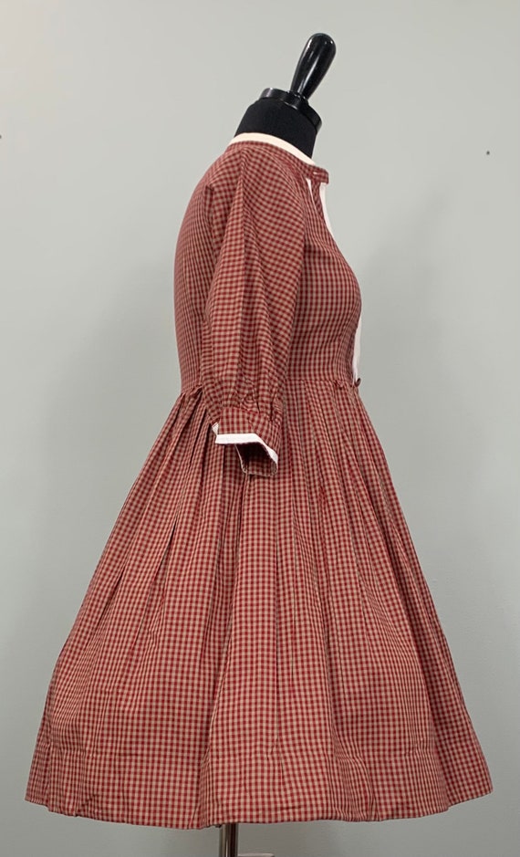 Red Gingham Fit and Flare Party Dress by Nancy Le… - image 4