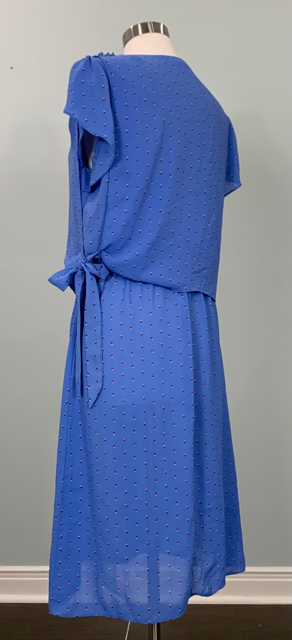 Blue Secretary Dress by Jenny - Size 12/14 - 80s … - image 6