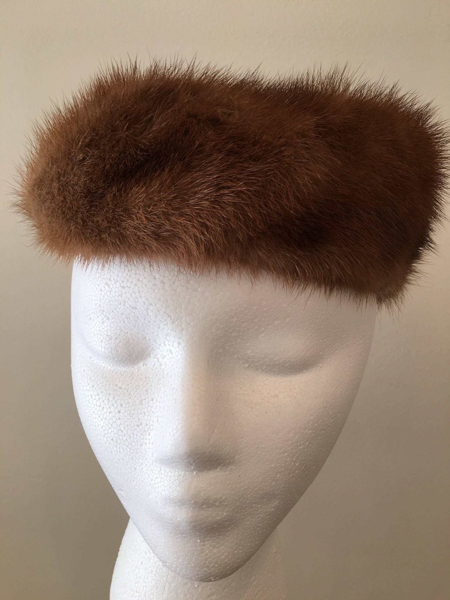 Vintage 1960s Mink Hat Fancy Mink 