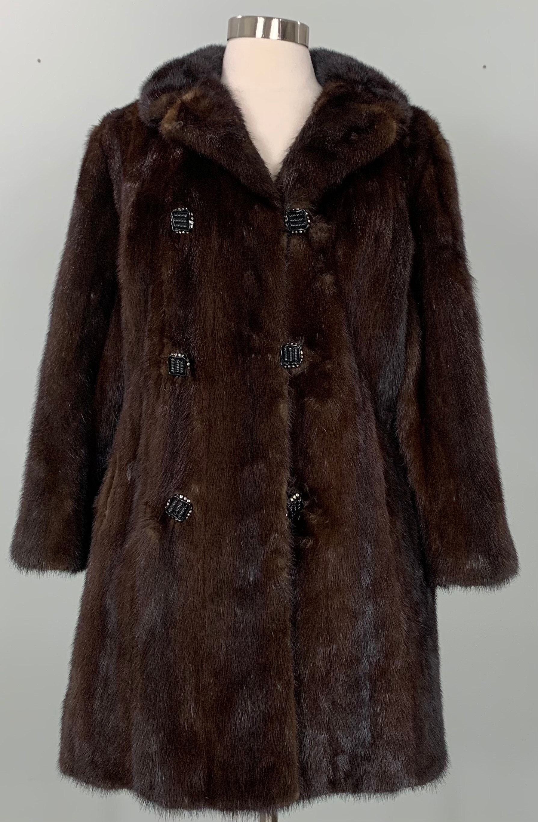 Real Fur/ Genuine Mink Fur Coat/demi Buff Mink Coat/ Real Hooded Mink Coat/  Long Mink Coat 