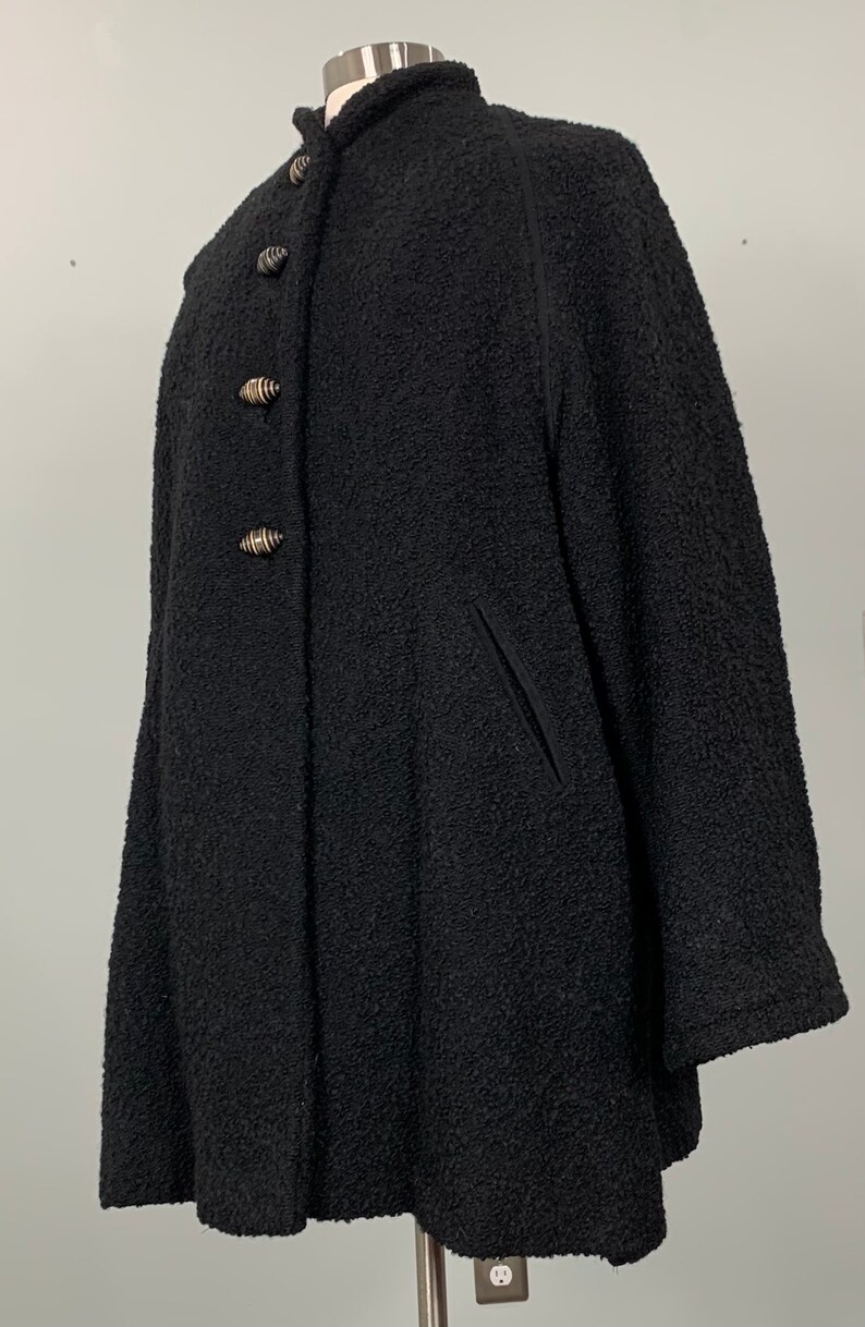 A Donnybrook Original Solid Black Textured Swing Coat With | Etsy