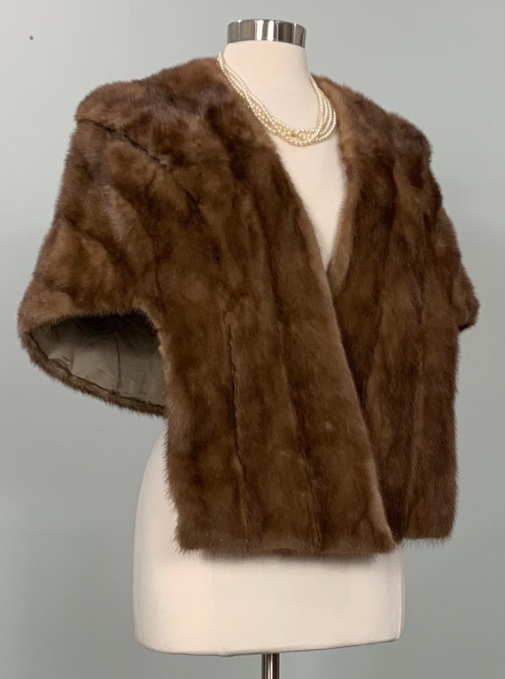 1950s Vintage Mink Stole Winter Wedding Real Fur … Gem