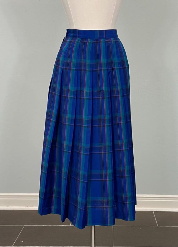 Pendleton Bright Blue Flat Front Pleated Skirt - … - image 5