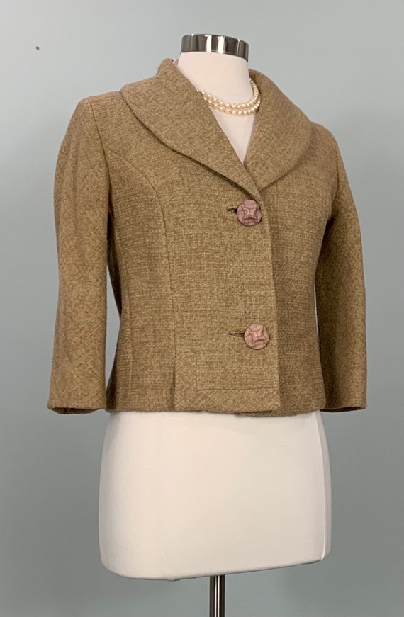 Brown Wool Cropped Fitted Blazer by Marissa Calif… - image 8