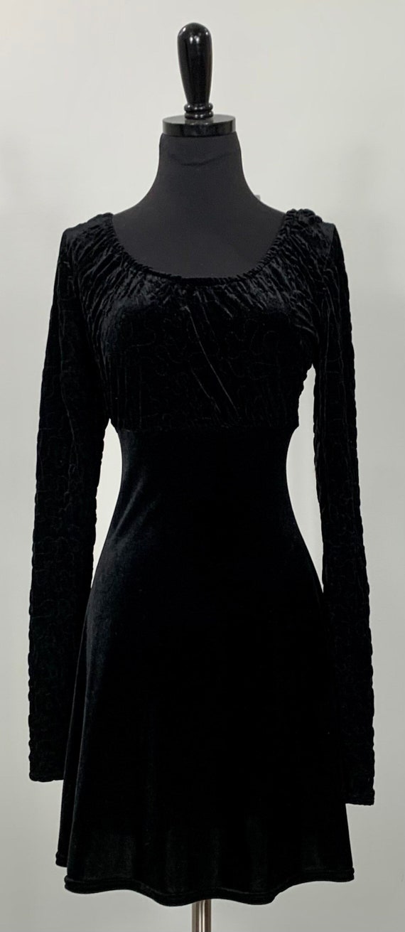 Black Velveteen Formal Mini Dress by City Triangl… - image 1