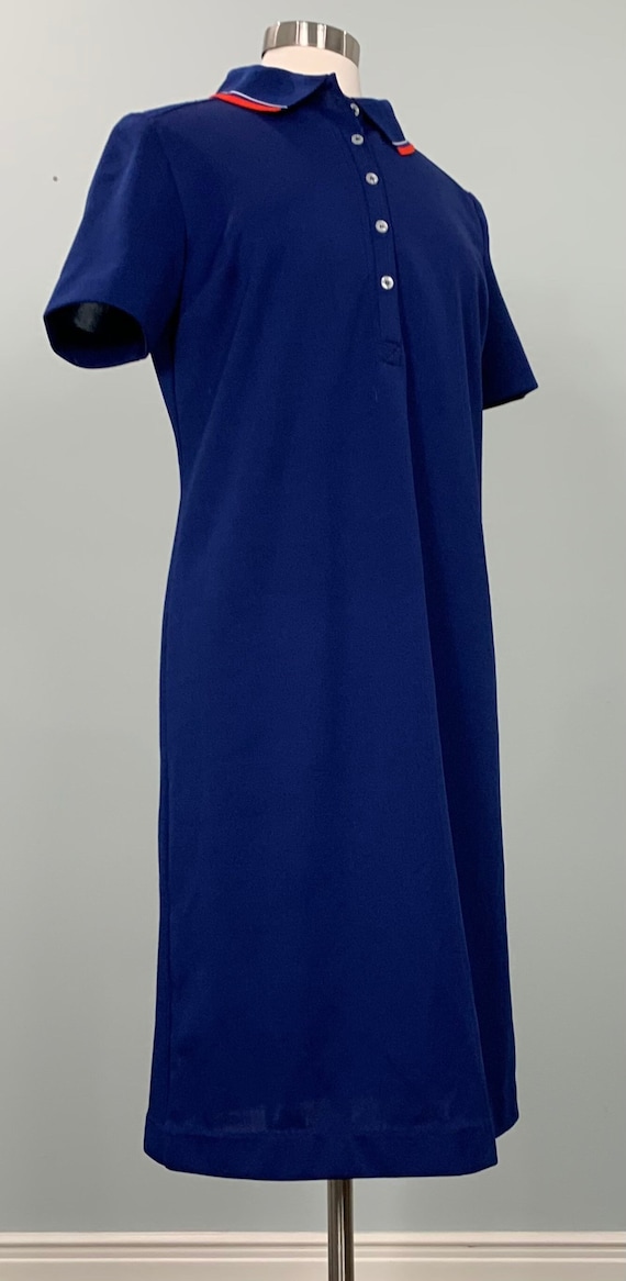 Navy Blue Shirtdress by David Crystal - Size 10/12