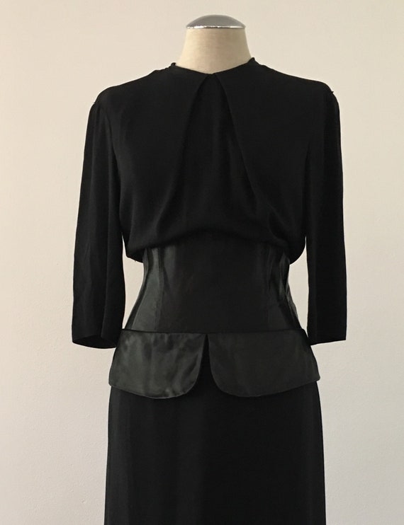 1940s black dress