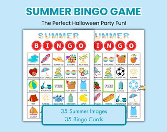 Summer Beach Bingo Game: Fun Printable Cards (PDF Download)