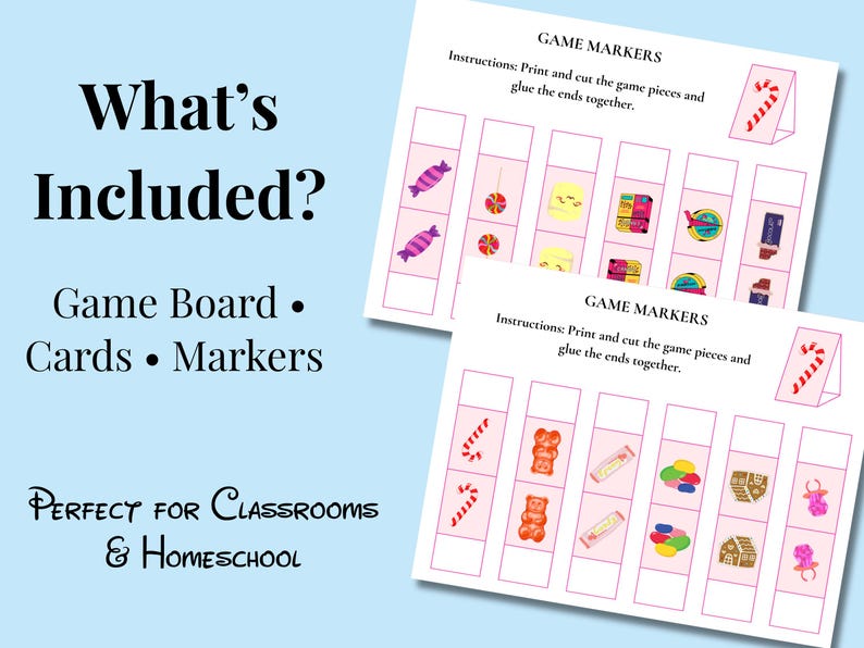 Candy Board Game Printable for Kids, Tea Party Games, Classroom ...