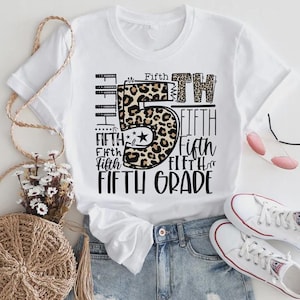 First Day of School, Fifth Grade T-shirt, Back to School T-shirt, 5th Grade, School Days, Kids Back to School Shirt
