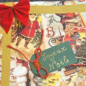 Père Noël vintage de Noël avec noeud rouge