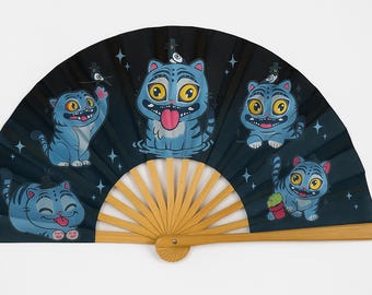 K Pop Demon Hunters Tiger Fan | UV Reactive Festival Fan | K Pop Fan