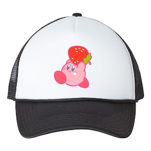 Kirby Printed Hat | Cute Kirby Hat | Kirby Trucker hat | Anime Hat