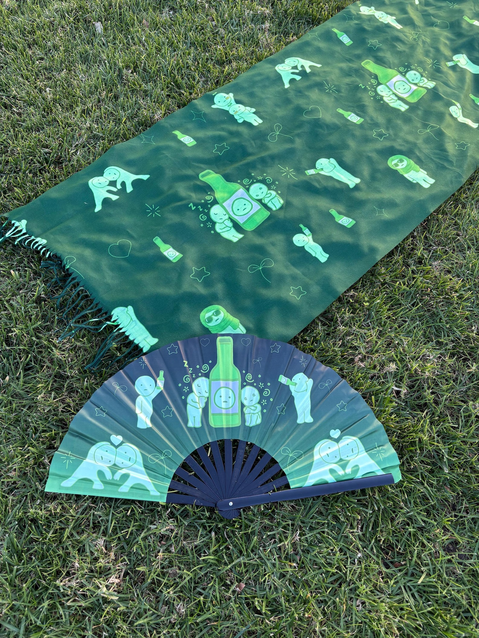 Pasmia Rave UV Reactive Smiski Pashmina | Rave Festival Scarf - Etsy