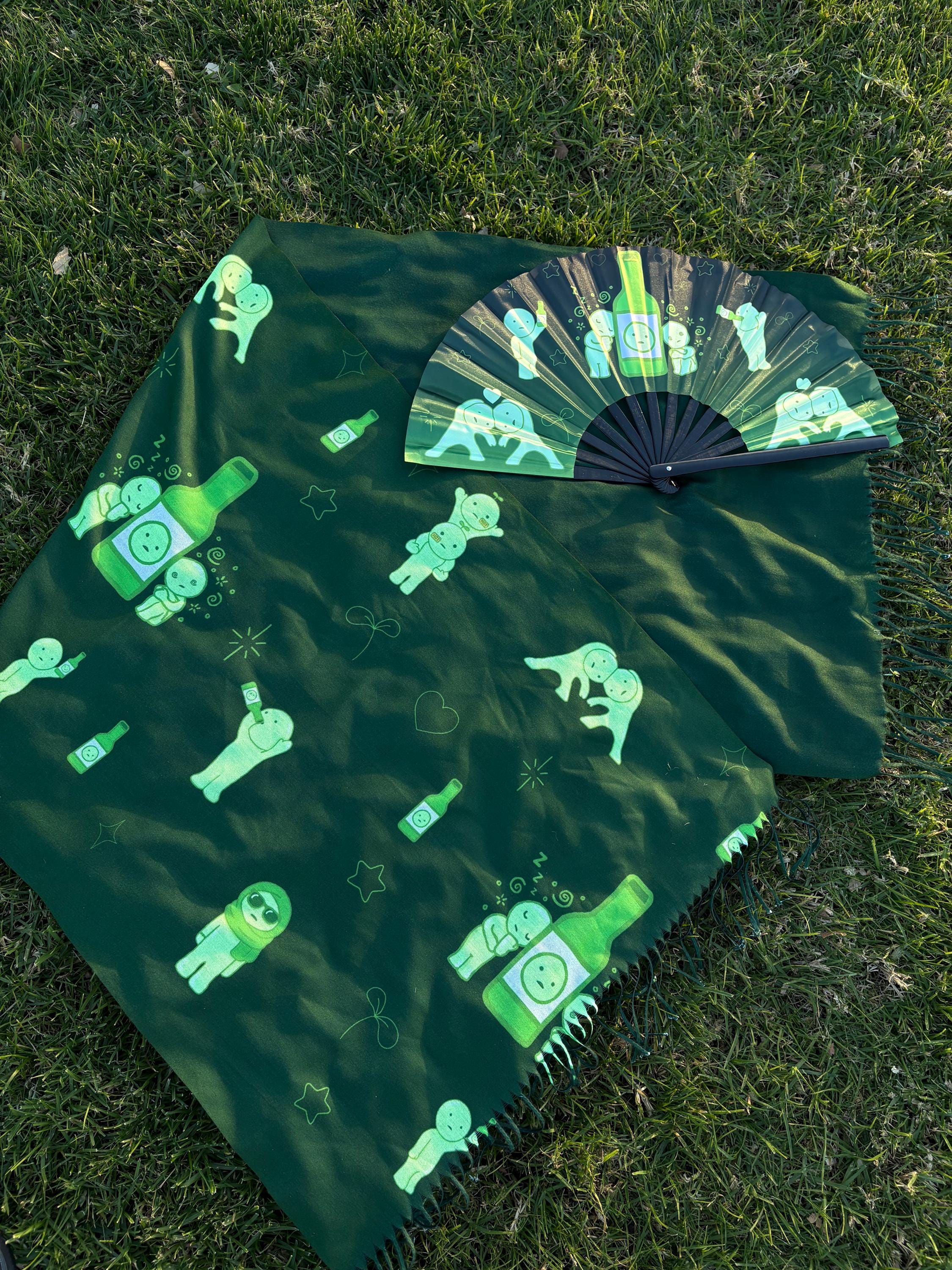 Pasmia Rave UV Reactive Smiski Pashmina | Rave Festival Scarf - Etsy