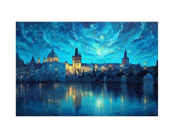 Pintura sobre lienzo de Praga