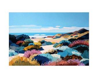 Abstract Coastal landscape Canvas Art Painting