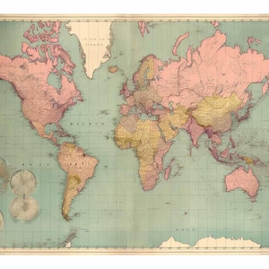 Canvas vintage kaart