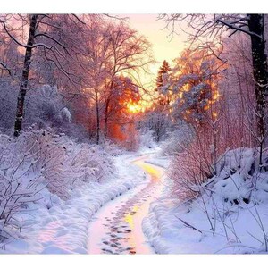 Snow River Canvas Print