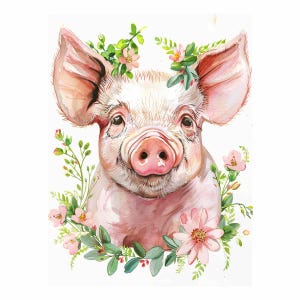 Cute Pig Canvas Print
