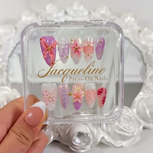 3D Floral Press On Nails: Coastal Ombre Starfish, Mermaid Beach