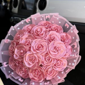 pink eternal roses bouquet