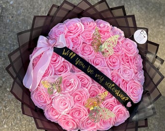 Beautiful bouquet eternal roses option of 50 or 25 roses