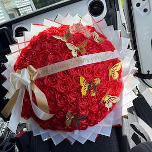 100 handmade eternal roses ramo buchon