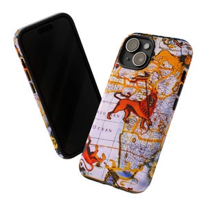 Carte du Lion de Juda éthiopienne | Coque rigide bohème avec imprimé héritage africain | Design culturel pour iPhone, Samsung et plus