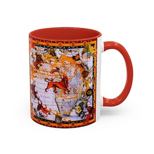 Ethiopische mok kaart leeuw van Juda | Ethiopische, Æthiopische, Æthiopische of Ethiopische zee- of oceaankaart koffiemok, Koninkrijksmok, perfect voor iedereen!!!