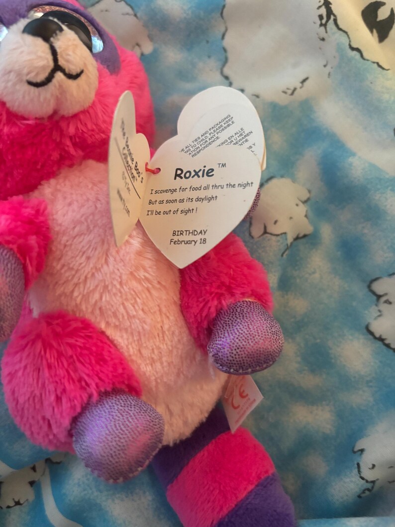 Roxie the Raccoon Ty Beanie Boo With Tag - Etsy