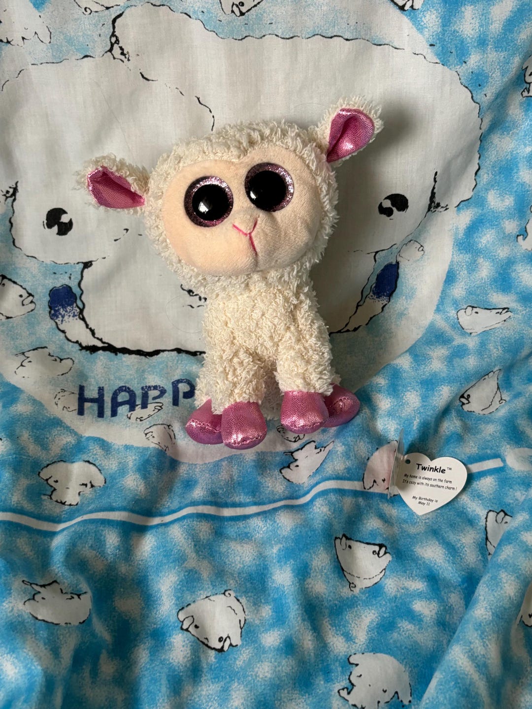 Twinkle the White Lamb 6” Beanie Boo With Loose Tag UK