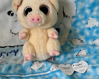 Piggley the pink pig 6” beanie boo with loose tag