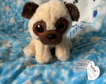 Rufus the fawn pug beanie baby with loose tag