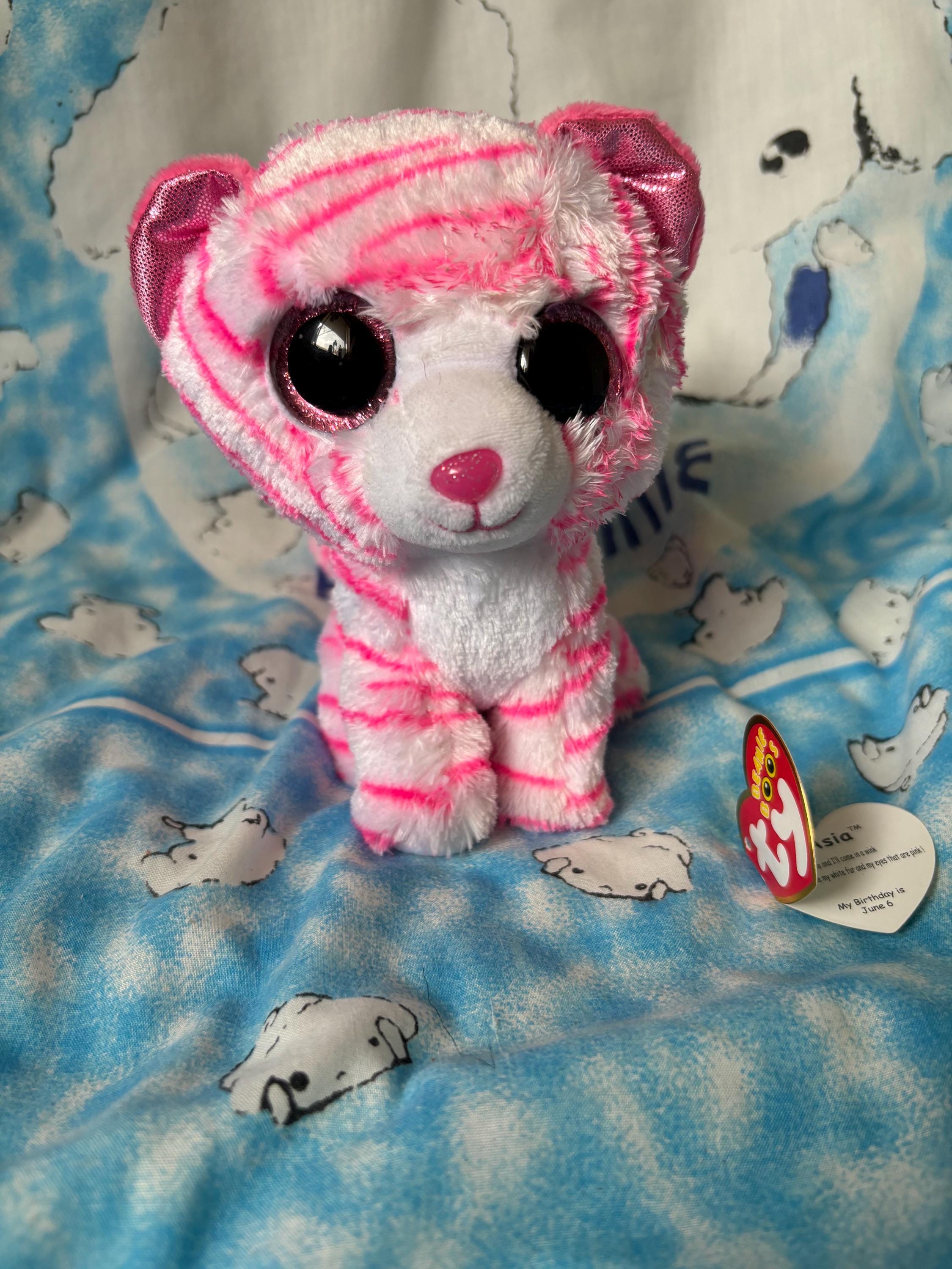 Asia the White Tiger Beanie Boo With Loose Tag - Etsy Canada