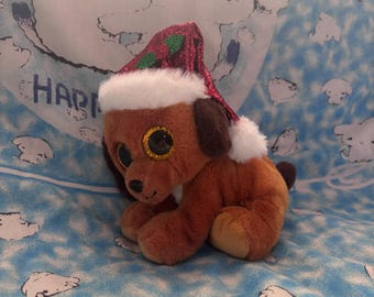 Howlidays brown christmas santa hat dog beanie boo 6” no tag